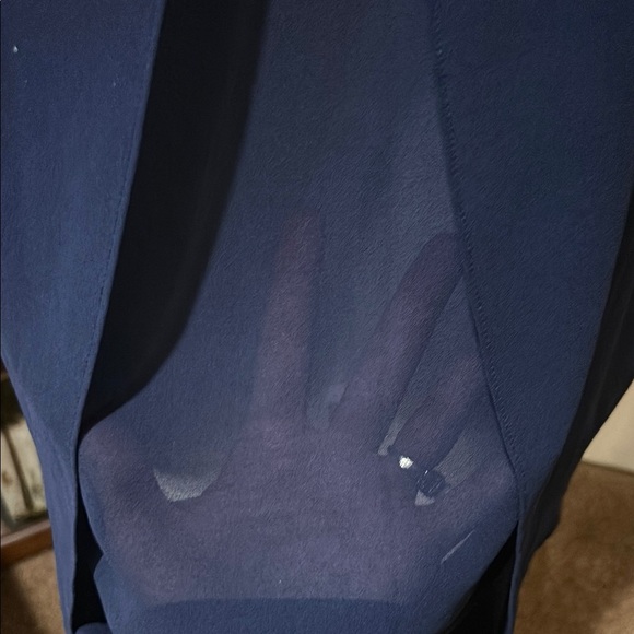 MICHAEL Michael Kors Navy Women's sheer lined Blouse. - Picture 6 of 10
